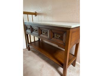 Hekman Marble Top Console