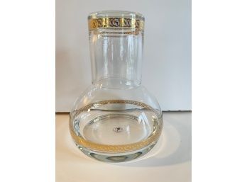 Vintage Water Decanter With Serving Glass