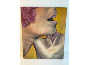 Acrylic On Canvas 'Kiss'