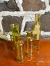 Yellow Glass Bottle Set Of 4