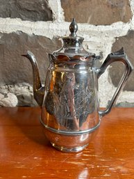 Antique Silver Plated Dunham And Son Pewter Kettle