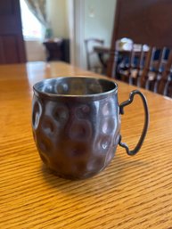 Copper Hammered Mug W/ Texture