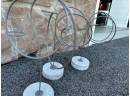 Rustic Spiral Candle Holders With Stone Base Set Of 3