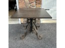 Square Table With Metal Base