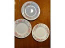 Set Of 3 McCrory Stores Pink Floral Plates