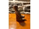 Native Woman Hand Carved Stone Statue
