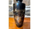 Pair Of  Vintage Mixed Metals Vase Japanese Chokin Vase With Birds And Trees