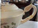 Vernon Kilns Mayflower Teapot, 1 Cup, 1 Sugar Bowl, 1 Creamer