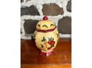 Biscotti Ceramic Cookie Jar Canister With Pears And Plums Design