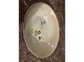1940s Mid Century French Saxon China Co Oval Bowl - Windmill - Dutch Traditional