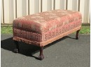 Floral Bench Ottoman With Fringe