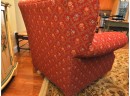 Red Floral Club Chair