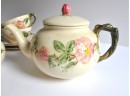 Franciscan Desert Rose Teapot, Sugar And Creamer And Teacups, Large Lot