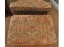 Ethan Allen Tapestry Club Chair And Ottoman