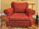 Red Floral Club Chair