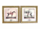 Horse And Rider Equestrian, Horse Prints , Pair, Framed Prints