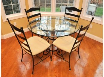 Charleston Forge Iron Base Table And Chairs