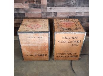 Vintage Wood Packing Crates