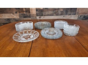 Crystal And Glass Plates Large Lot