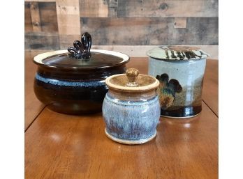 Studio Pottery Three Piece Collection