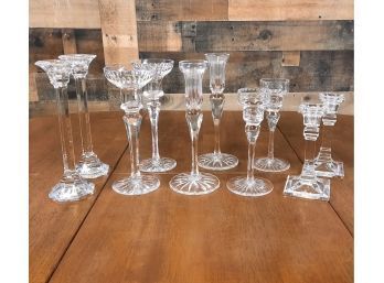 Crystal Candleholder Collection, Five Pair