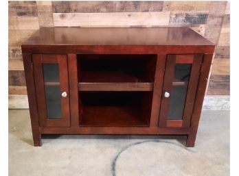 TV Console With Glass Doors