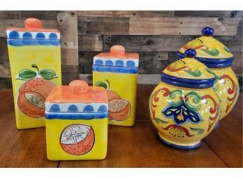 Hand Painted Ceramic Canister Sets