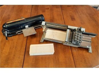 Antique Protectograph Check Writer And Punch Card Machine