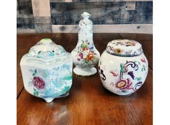 English China Potpourri Scent Jars Floris London
