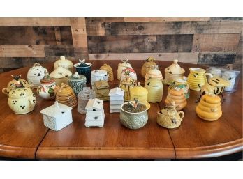 Honey Pot And Honey Bee Collection