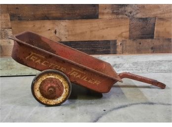 Vintage Tricycle Tractor Trailer Wagon