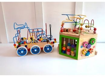 Wooden Toys Including Ever Earth Activity Cube