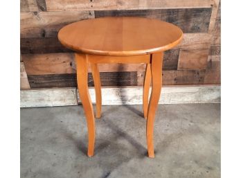 Small Round Solid Wood Accent Table