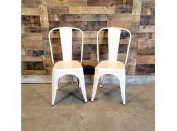 Metal Dining Chairs Set Of Two Modern Farmhouse Style