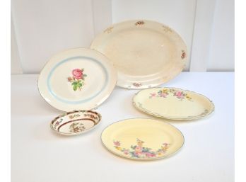 Vintage Ironstone And Pottery Platters Granny Chic Cottagecore