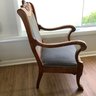 Vintage Mahogany Throne Chair, Large Size, Paw Feet.