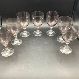 Set Of 7 Bavarian Crystal Goblets