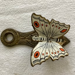Vintage Allied Brass Butterfly Memo Clip