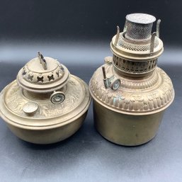 2 Antique Oil Lamps, Late 1800s