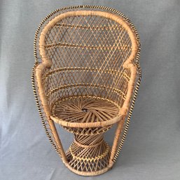 Wicker Doll Peacock Chair