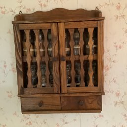 Spice Rack - Country Style With Spindled Doors And 2 Mini Drawers