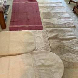 Lot Of 7 Rugs, Wave Pattern, Plush, Shag And More