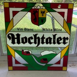1970s Vintage Acrylic Hochtaler White Wine Sign