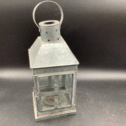 Galvanized Tin Candle Lantern