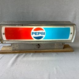 Original Authentic Vintage Pepsi Lighted Double Sided Counter Sign