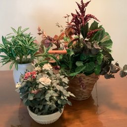 3 Silk Flower Arrangements