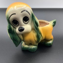 Vintage Mid Century Ceramic Dog Planter