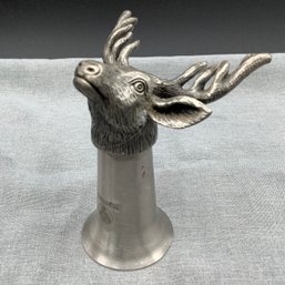 Vintage Jagermeister Pewter Elk Stirrup Cup