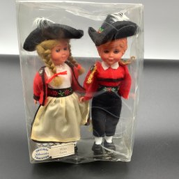 Schneider Wilton Austria Dolls, Boy And Girl