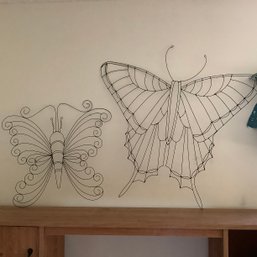 2 Extra Large Metal Butterfly Wall Art